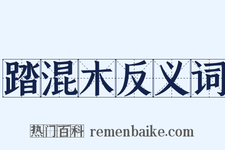 踏混木反义词是什么意思的图片